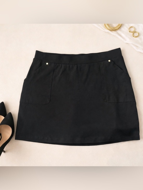 Jones New York Pants - Jones New York Black Skort Size Large Pull On Stretch Skorts with Pockets
